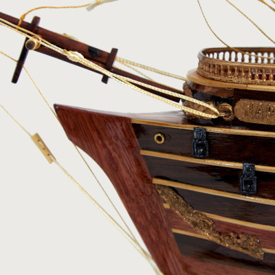 Mô Hình Tàu Gỗ Chở Hàng Napoleon cao cấp, gỗ tự nhiên, lắp ráp sẵn 1st FURNITURE bằng gỗ tự nhiên cao cấp sang trọng