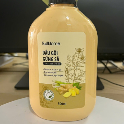 Dầu Gội Gừng  Công nghệ sinh học Kích Mọc Tóc Bell Home 500ml