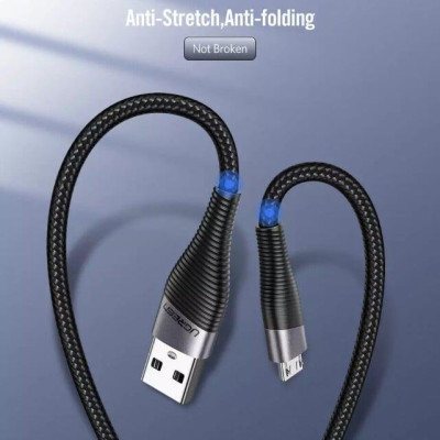 Ugreen UG50873ED017TK 1M màu Xám Cáp sạc truyền dữ liệu USB 2.0 sang MICRO USB đầu mạ thiếc - HÀNG CHÍNH HÃNG