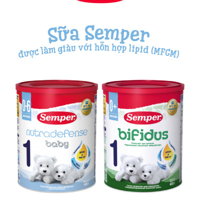 Thùng 12 hộp Sữa bột công thức Semper Nutradefense Baby 2 400g/hộp