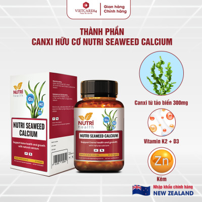 Bộ sản phẩm chăm sóc xương khớp: Viên xương khớp GO GLUCOSAMINE 1-A-DAY ; Canxi hữu cơ New Zealand Nutri Seaweed Calcium
