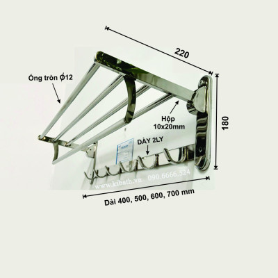 Máng Khăn Đa Năng Inox 304 Nhiều Kích Thước KB-919