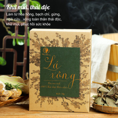 Combo 2 hộp lá xông giúp khử mùi, giải cảm, lưu thông khí huyết Wonmom