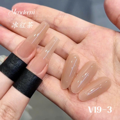 Sơn Thạch Nâu Nude VENDEENI V19-S03 Cao Cấp Chai 15ml Làm Nail, Sơn Gel Màu Thạch trà sữa Nude Nhạt Trong Suốt Bám Dính Bền Bóng Màu Chuẩn Nữ Women