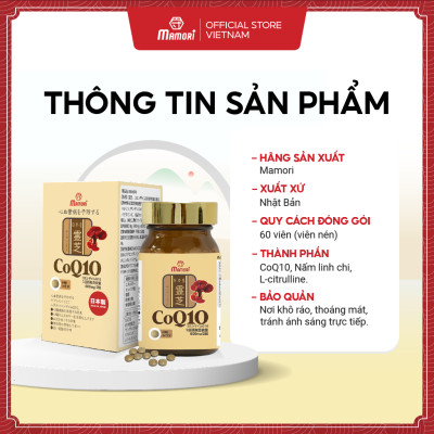 Combo 2 hộp viên uống MAMORI COQ10 giúp giảm cholesterol, giảm nguy cơ mắc bệnh tim mạch (300mg x 60viên)