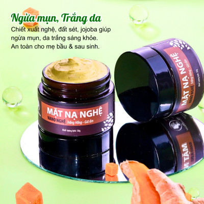 Bộ trắng da, sạch mụn toàn diện Wonmom (Sữa rửa mặt + Kem cấp ẩm + Serum mụn + Mặt nạ nghệ)