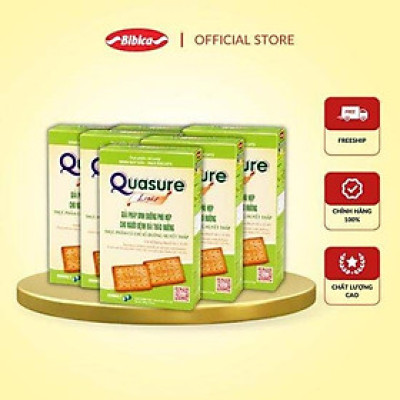 Combo 10 hộp bánh quy quasure light sữa hộp 140 gram Bibica