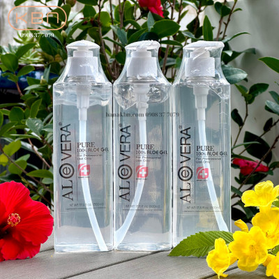 Combo 3 Chai Gel Lô Hội Aloe Vera Hàn Quốc 500ml - Dưỡng Ẩm, Làm dịu da + Tặng 50g Mặt Nạ Dẻo