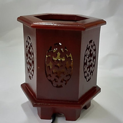 Đèn xông tinh dầu gỗ hương DLG01 Tỏa hương thơm trang trí nội thất nhà cửa