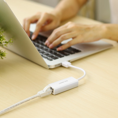 Bộ chuyển đổi USB 3.0 sang LAN 10/100/1000 Mbps CR111 20255 - Hàng chính hãng