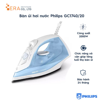 Bàn ủi hơi nước Philips GC1740 (2000W) - Hàng chính hãng