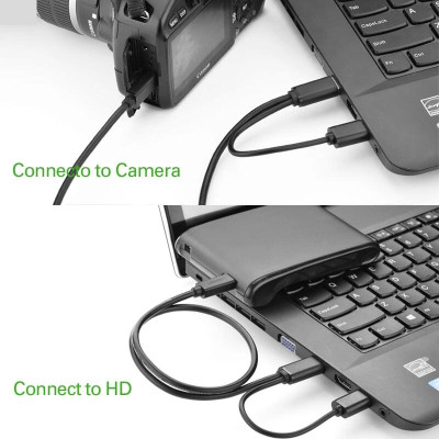 Ugreen UG10346US107TK 0.5M màu Đen Cáp sạc truyền dữ liệu USB 2.0 sang MICRO USB có trợ nguồn USB - HÀNG CHÍNH HÃNG