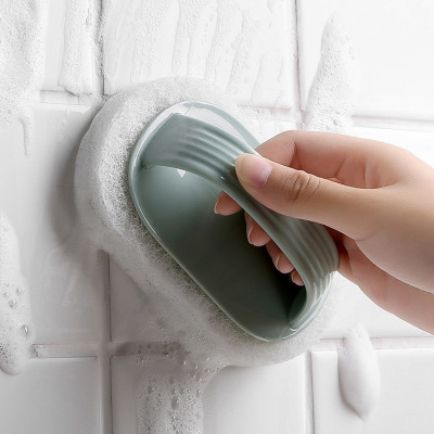 Bàn chải chà bồn rửa chén, lavabo, nhà vệ sinh, nhà bếp dạng xơ mướp không gây trầy xước bề mặt chà, có tay cầm tiện dụng chà siêu sạch