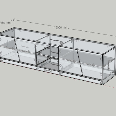 HAPPY FURNITURE , Kệ TV 4 cửa mở - DALEY , KTV_102 , 200cm x 45cm x 50cm DxRxC