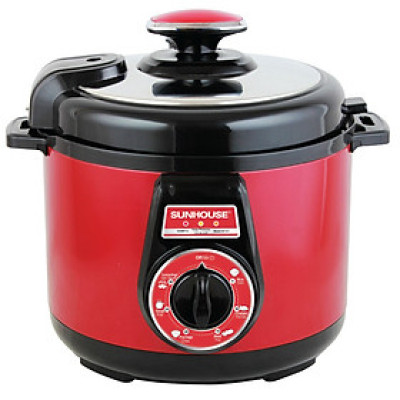 Nồi Áp Suất Điện Đa Năng Sunhouse DNDSHD1552 - 5L (Đỏ Đen) - Hàng chính hãng