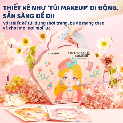 Đồ chơi cho bé gái trang điểm thiết kế thời trang công chúa Mideer 3 trong 1 Princess Fantasy Makeup
