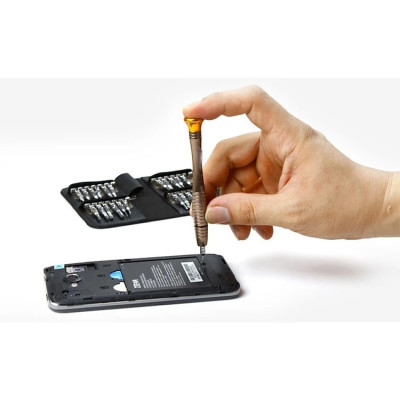 Bộ Tua Vít Sửa Chữa Điện Tử 25 Đầu Kèm Túi Đựng Bằng Da - Hàng Chính Hãng 