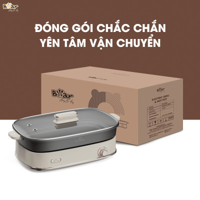 Nổi lẩu nướng đa năng 2 khay Bear SB-NL45K Hàng chính hãng