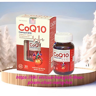 CoQ10 Coenzym Q10-  lọ 30 viên nang - Hỗ trợ tăng cường sức khỏe tim mạch