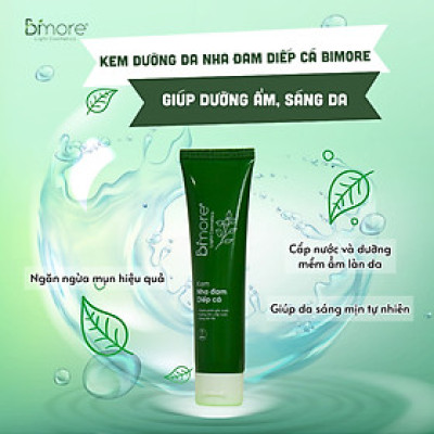 Kem dưỡng da nha đam diếp cá Bimore dưỡng ẩm sáng da ngừa mụn 30ml