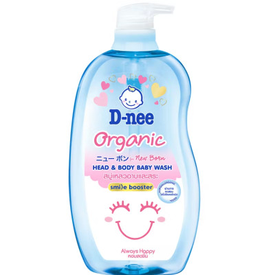 Dung Dịch Tắm Gội Toàn Thân Cho Bé Dưới 3 Tuổi D-nee - Chai 800ml (Xanh)