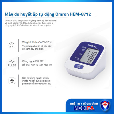 Máy Đo Huyết Áp Bắp Tay Omron Hem-8712-Thương Hiệu Omron Nhật Bản