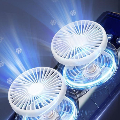 Quạt phun sương tích điện Youpin AQUA BREEZE, 2 lồng quạt, có đèn LED, bình nước lớn có thể thêm đá, xoay tốc năng 90° làm mát rộng, pin dung lượng lớn - Hàng nhập khẩu