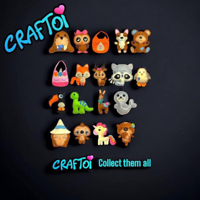 KIM NHỰA Bộ Thủ Công Trẻ Tự Làm Thú Bông 5+ OWL OWLIVIA Craftoi Felt Sewing toy prepunched holes plastic needle