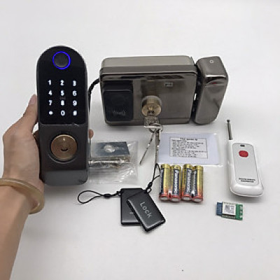 Khóa thông minh G02R- 2 Mặt vân tay trong ngoài + Remote ( không chống nước) - Hàng nhập khẩu