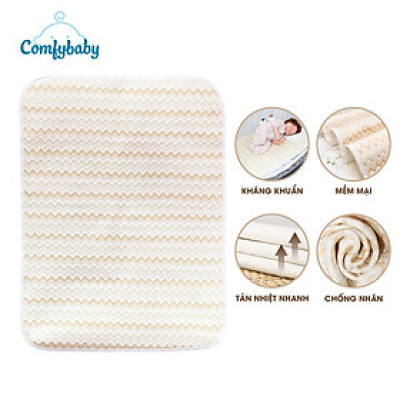 Tấm lót chống thấm cho bé thay tã 4 lớp vải sợi tre Bamboo cao cấp kháng khuẩn và thoáng khí Comfybaby PAD