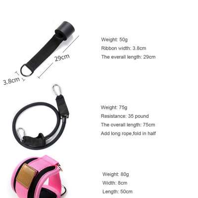 SET Dây Kháng Lực Tập Mông AOLIKES Có Quấn Cổ Chân Legs Pulley Strap Lifting Fitness
