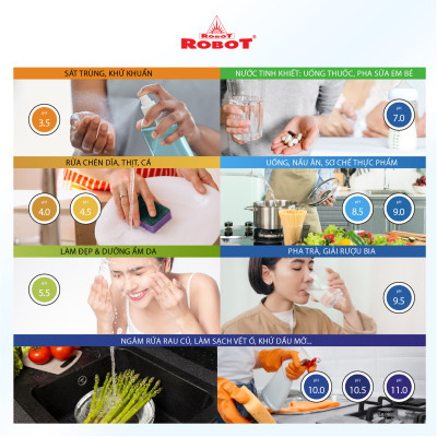 Máy Lọc Nước Điện Giải Ion Kiềm ROBOT IonPrince 1111 Để Bàn/ Treo Tường - Hàng Chính Hãng