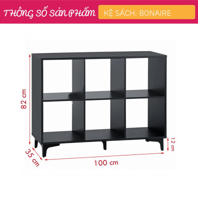 Tủ để sách gia đình kiểu dáng nhỏ gọn SMLIFE Bonaire