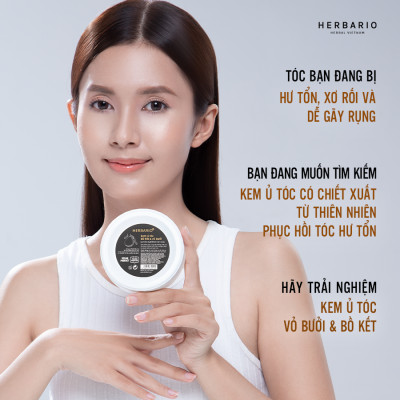 Kem ủ tóc bồ kết & vỏ bưởi herbario 200ml cấp ẩm, giúp tóc chắc khỏe