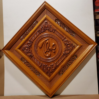 BỘ TRANH CHỮ PHÚC LỘC THỌ BẰNG GỖ HƯƠNG ĐÁ 