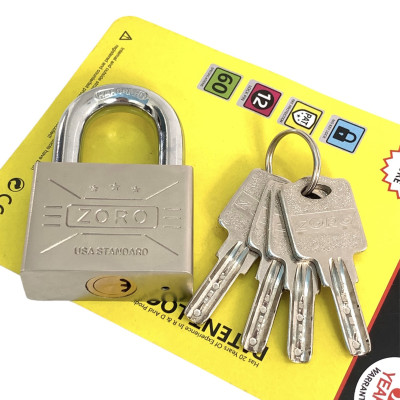 Ổ khóa ZORO 5 phân chìa muỗng càng ngắn, khóa bấm không dùng chìa công nghệ mỹ