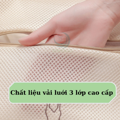 Set 7 Túi Lưới Giặt Quần Áo Cao Cấp – Bảo Vệ Vải, Giữ Form Chuẩn Bộ 7 Túi Giặt Bảo Vệ Quần Áo – Vải Lưới 3 Lớp, Khóa Kéo Chắc Chắn Bộ Túi Giặt Đa Năng – Bảo Quản Quần Áo Trong Máy Giặt