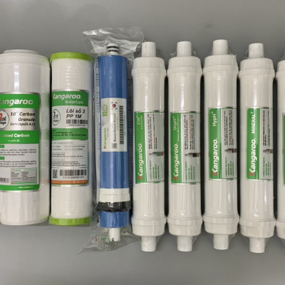 Bộ 9 lõi lọc Hydrogen + Kangaroo KG100HA (123, RO 50GPD, Fir+, Orph+, Hyph+, Mineral+, Nano Carbon+) - Hàng chính hãng