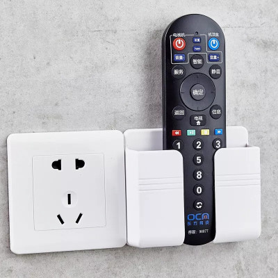 Combo 5 Kệ Dán Tường Để Điện Thoại, Ống Cắm Điều Khiển Remote Xẻ Rãnh Siêu Tiện Lợi - Khay Đựng Đồ, Bút Viết Đa Năng Giao Màu Ngẫu Nhiên