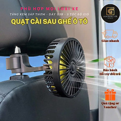 Quạt Mát Ghế Sau Xe Hơi Nguồn 5V 3 Tốc Độ - Mẫu Mới Đỉnh Cao Gió Mạnh Mẽ, Gấp Gọn Tiện Lợi