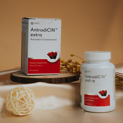 Thực phẩm BVSK OPFE AntrodiCIN extra capsules (60 viên) Hungary (Nấm Ngưu Chương Chi) Made in EU, 100% Thảo dược tự nhiên