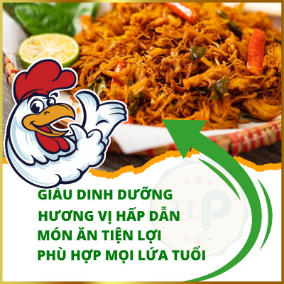 KHÔ GÀ LÁ CHANH TÂN LỘC PHÁT COMBO 1KG  - MỖI HŨ 500G