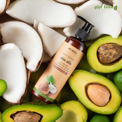 Dầu xả thiên nhiên Dừa Oliu - Hết xơ rối, giảm chẻ ngọn Giọt Lành 250gram