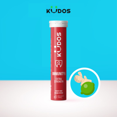 Combo Thực phẩm bảo vệ sức khỏe KUDOS IMMUNITY BOOST EXTRA STRENGTH + KUDOS DAILY VITAMINS PLUS BIOTIN & GINSENG (20 viên/ Tuýp)