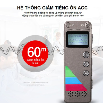 SOAIY Máy Ghi Âm Chuyên Nghiệp Cao Cấp GH-500 8GB - Digital Voice Recorder - Hàng Nhập Khẩu