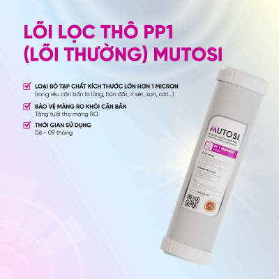 Lõi lọc nước Mutosi - Lõi số 3 PP1M - Hàng chính hãng