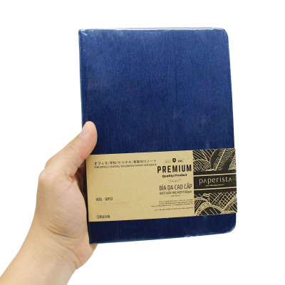 Sổ Da Bìa Mềm Vân Gỗ A5 - Không Kẻ Có Chấm - 200 Trang 100gsm - Blueangel WOL-GM52