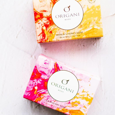 Xà Phòng Origanic Nam Việt Quất Origani Clear & Calm Cranberry Soap (125g) - Làm Sạch Dưỡng Ẩm Làm Mềm Da