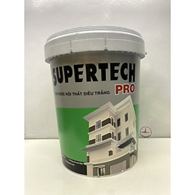 Sơn Nước Toa Supertech nội thất siêu trắng _18L