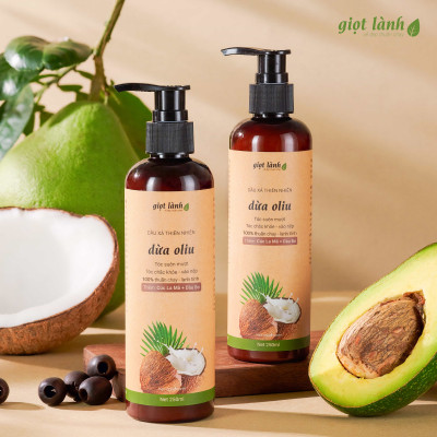 Dầu xả thiên nhiên Dừa Oliu - Hết xơ rối, giảm chẻ ngọn Giọt Lành 250gram